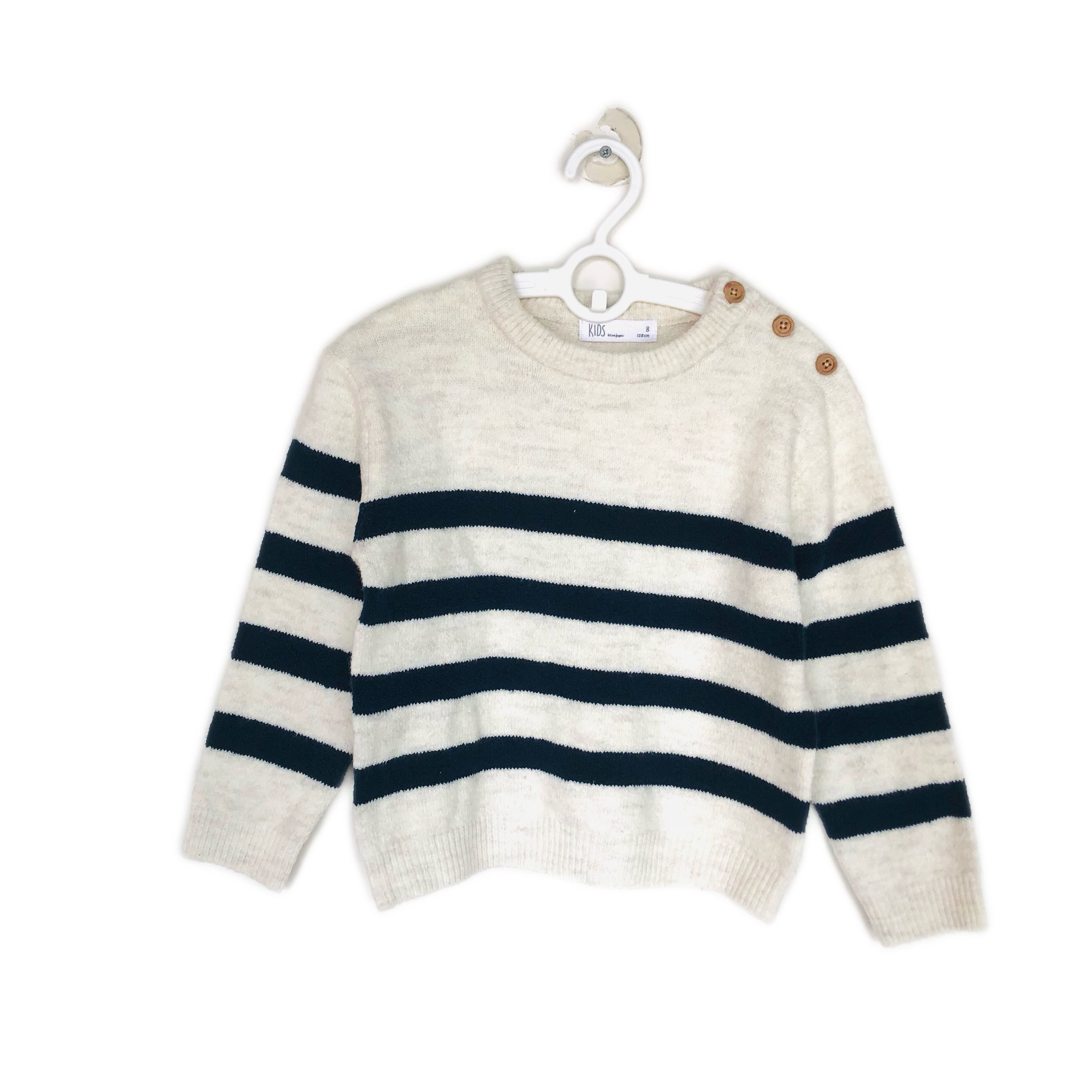 外贸原单春秋季节涤纶黑白条纹针织男女童毛衣,童装/婴儿装/亲子装,毛衣/针织衫,淘宝优惠券,粉丝福利购,淘宝优惠卷