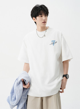 ISFV夏季运动纯棉美式T恤潮流宽松圆领短袖t恤情侣半袖上衣