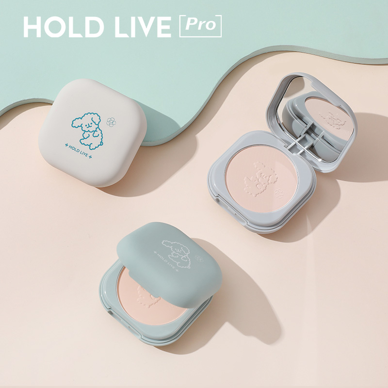 HOLD LIVE软萌云感小奶狗粉饼 控油遮瑕定妆防水不脱妆持久蜜粉