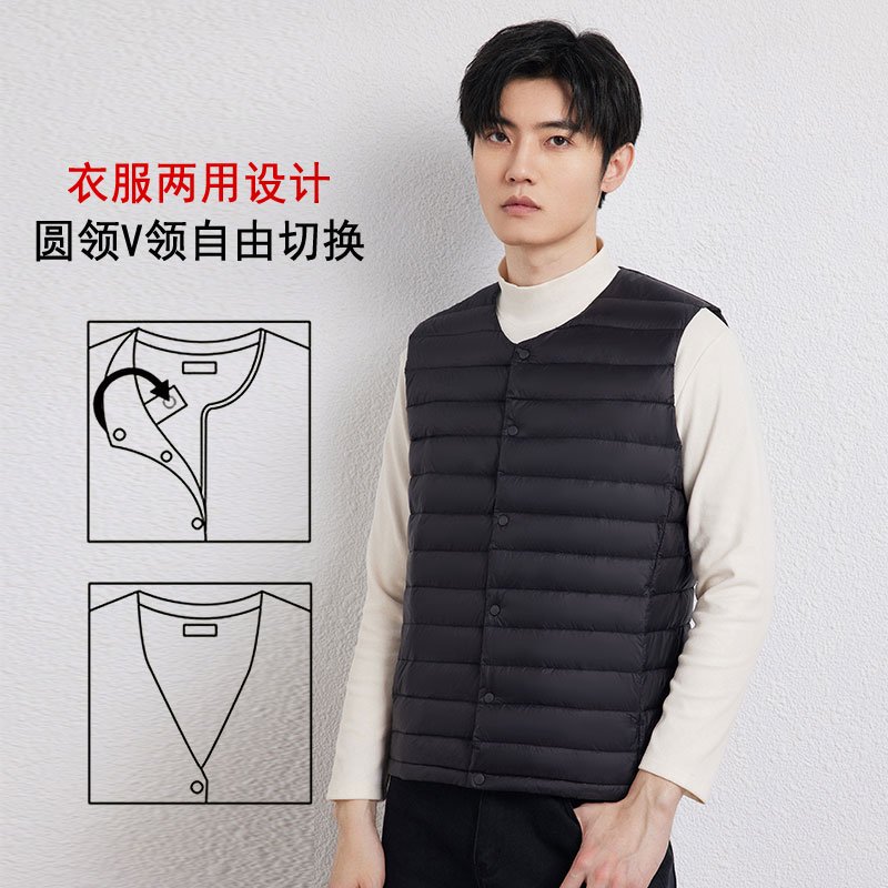 轻薄羽绒服男士圆领坎肩背心坎肩