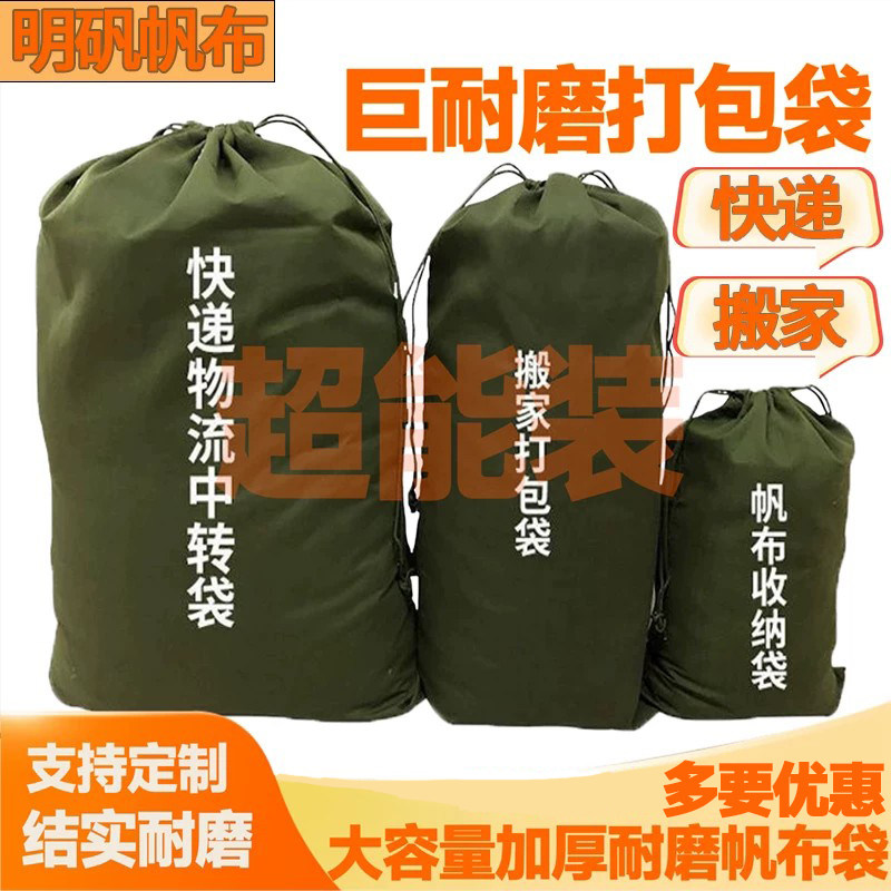 工厂直销加厚帆布物流中转袋搬家袋快递袋文件袋加工收纳袋耐磨PE