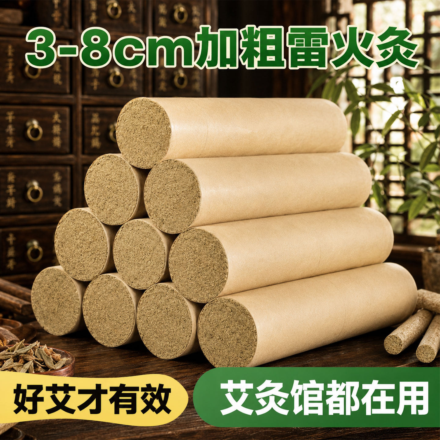 雷火灸加粗大艾条345678cm艾灸条蕲春艾草艾绒纯艾官方旗舰店正品