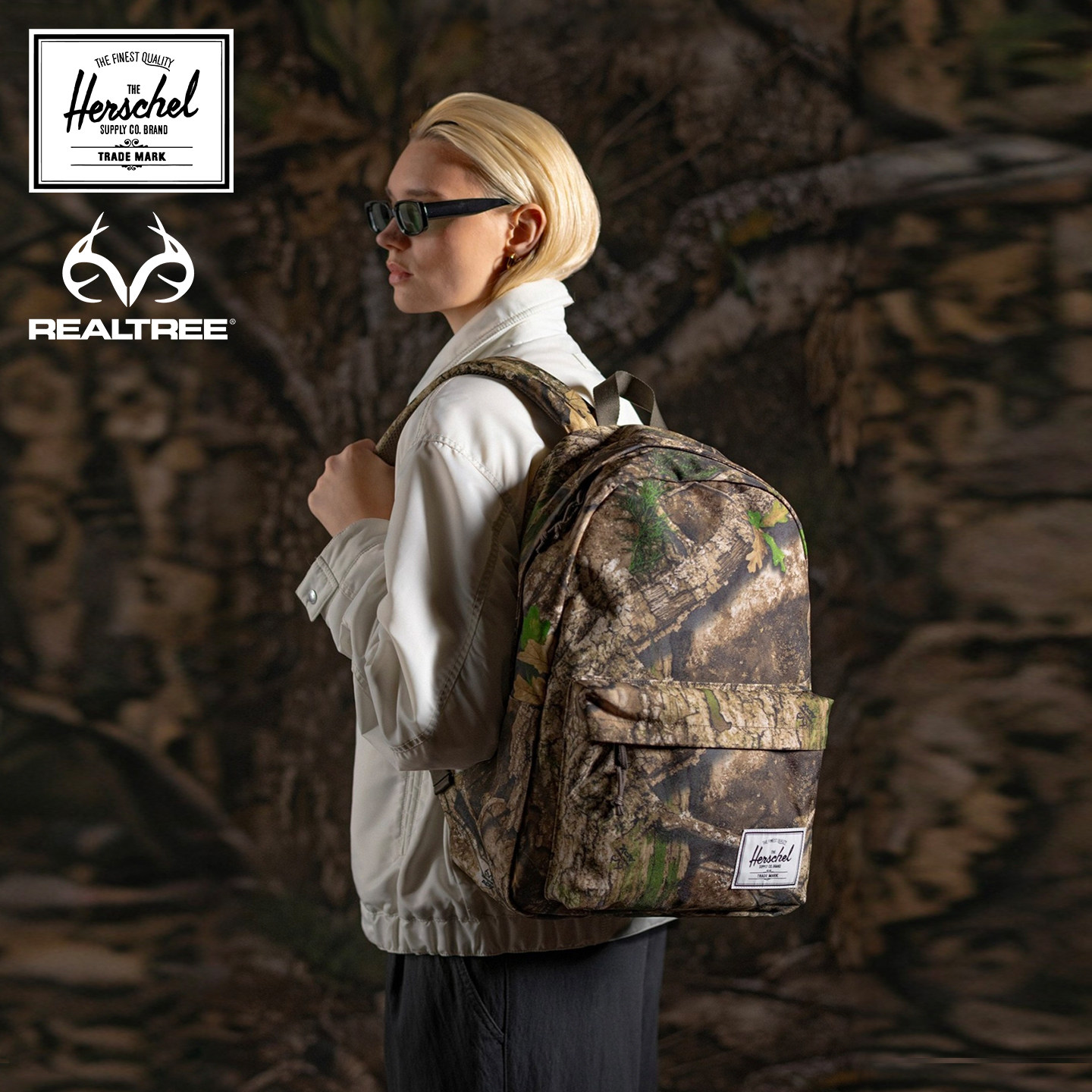 Herschel赫行 REALTREE联名Classic-XL双肩包30L通勤旅行背包,箱包皮具/热销女包/男包,双肩背包,淘宝优惠券,粉丝福利购,淘宝优惠卷
