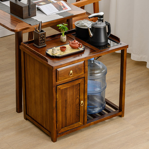 实木小型泡茶烧水壶一体茶几