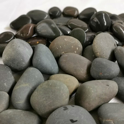 天然黑色石头黑石子原石鹅卵石鱼缸造景园林装饰铺路庭院铺地包邮