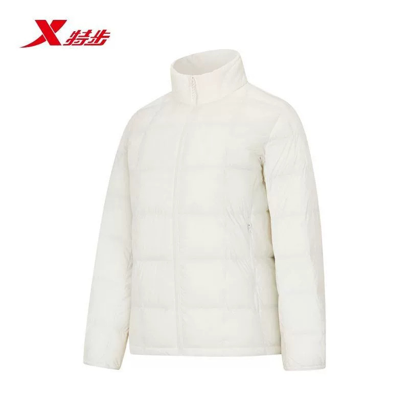 特步羽绒服女款2026冬季新款立领防泼水轻薄保暖外套974428190424