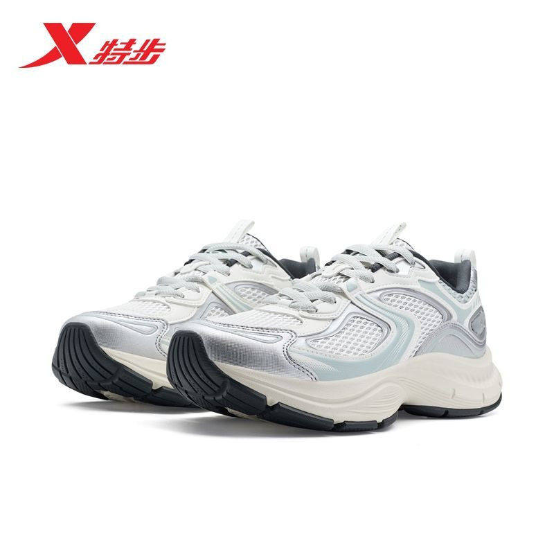 特步运动鞋男鞋夏季新款网面透气休闲鞋子复古老爹鞋男士正品板鞋