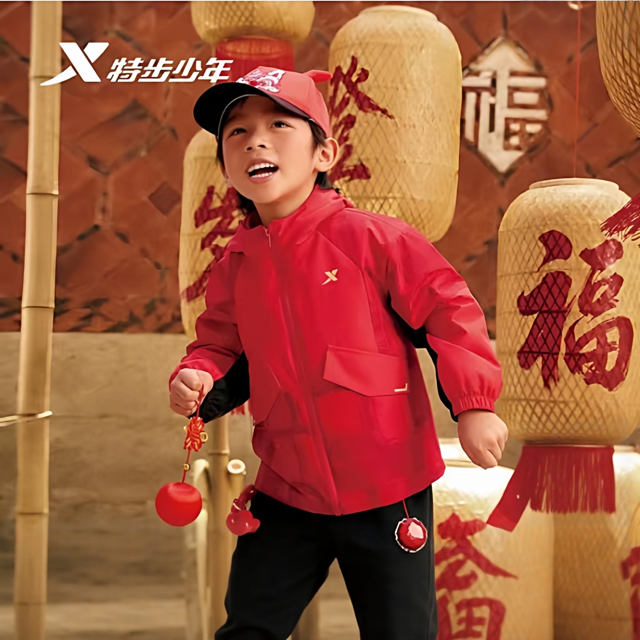 特步儿童三合一冲锋衣男小童2026春季新年款保暖外套6741251C3256