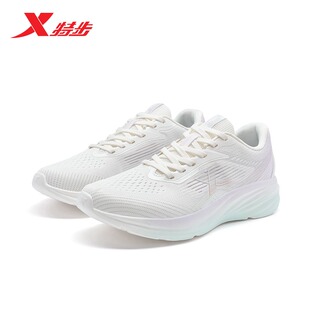 特步跑步鞋女鞋2024夏季新款网面透气休闲鞋轻便跑鞋运动鞋老爹鞋