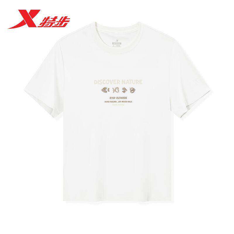 特步短袖T恤女2026夏季新款冰丝透气圆领短T运动上衣974228010013