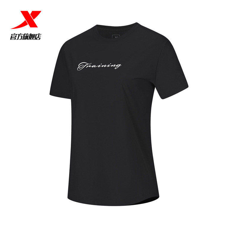 特步圆领短袖T恤女2026夏新款宽松冰丝速干运动上衣974228010196