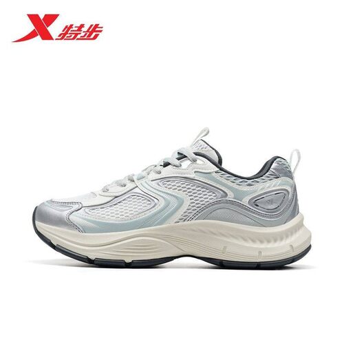 特步休闲鞋男鞋2026春夏季新款透气轻便运动鞋复古厚底增高老爹鞋