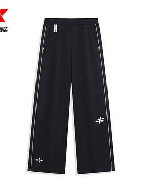 特步休闲裤女2026夏新款弹性宽松阔腿灯笼裤运动长裤974228630162