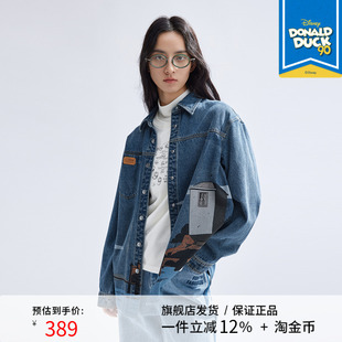 播迪士尼唐老鸭联名系列商场同款时髦翻领牛仔衬衫外套BDR1CD0200