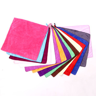 幼儿园家政保洁擦桌地板小毛巾挂式清洁抹布加厚吸水不掉毛小方巾