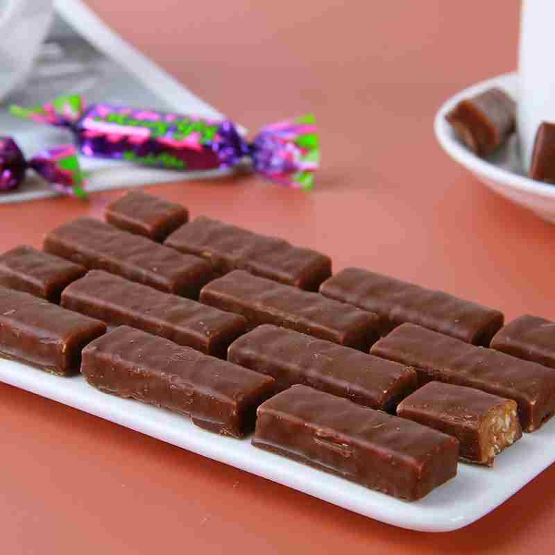 俄罗斯风味国产紫皮夹心糖果巧克力