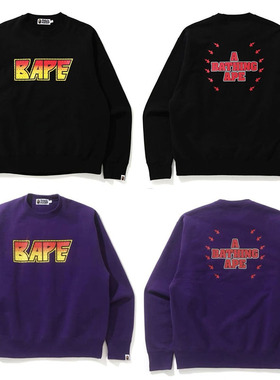 现货 BAPE CRYSTALSTONE CREWNECK 水晶钻 字母圆领卫衣 宽松日产