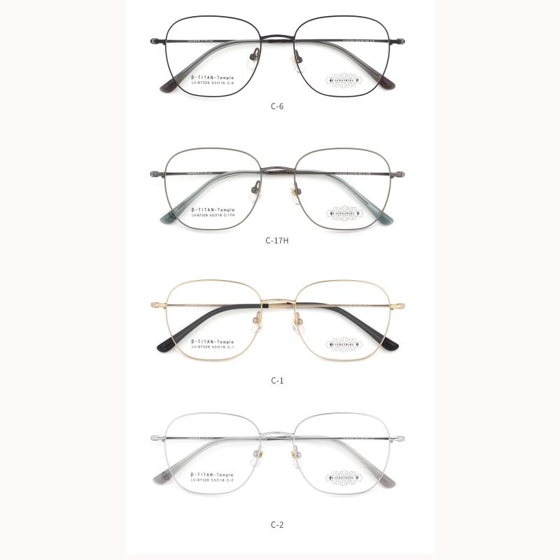 哥拓普眼镜架 levelnine/β钛超轻潮流文艺复古近视镜框 LV-87329