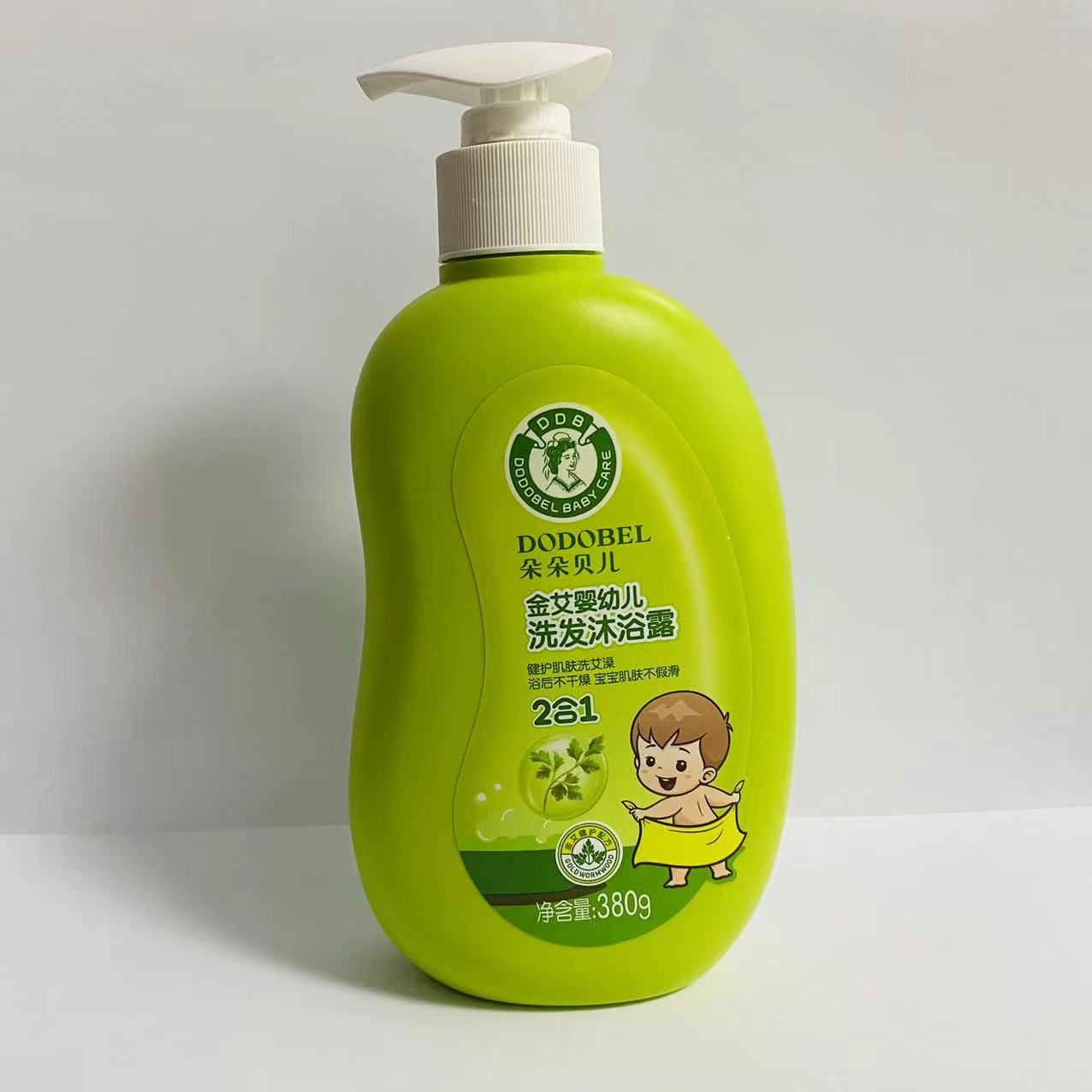 朵朵贝儿金艾洗发沐浴露380g婴幼儿倍润二合一儿童新老包装随机