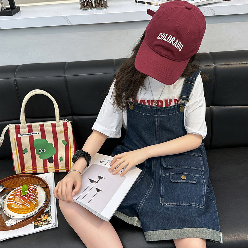 女童背带裤套装2024夏季新款儿童牛仔裤