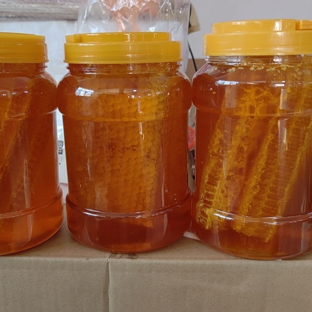 【3斤】蜂巢蜜嚼着吃的土蜂蜜农家自产纯正天然大块成熟蜂巢蜜