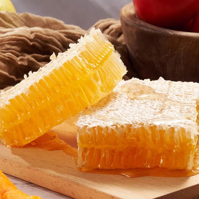 包邮新疆蜂巢蜜500g/盒嚼着吃纯正蜂蜜巢天然野生百花蜜土蜂原蜜