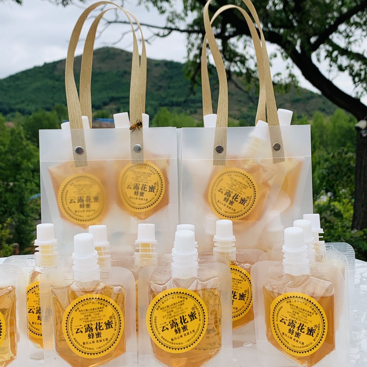 【60袋】蜂蜜百花蜜野生土蜂蜜便携独立小包装条装纯正天然小袋