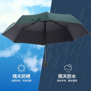 宝迪妮伞女全自动结实黑胶防紫外线晴雨两用折叠抗风遮阳小清新