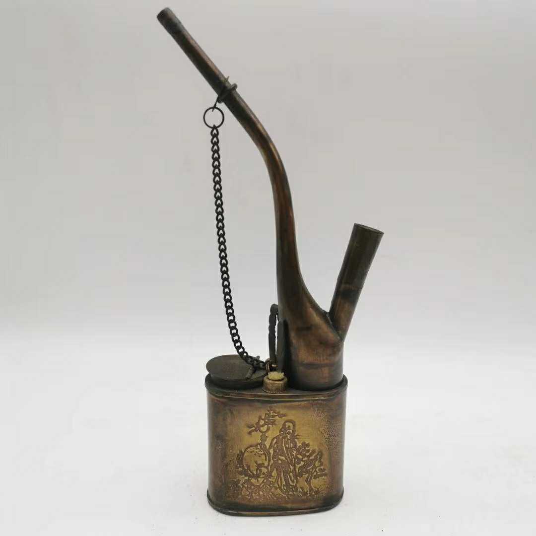 纯铜复古老式水烟斗水烟袋纯黄铜水烟壶水烟筒烟丝斗旱烟袋