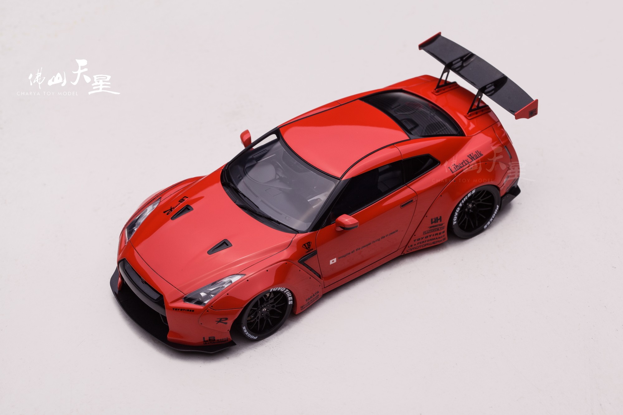 天星模型★ 加工 代工 青岛社1:24 gtr35 火箭兔lb宽体套件