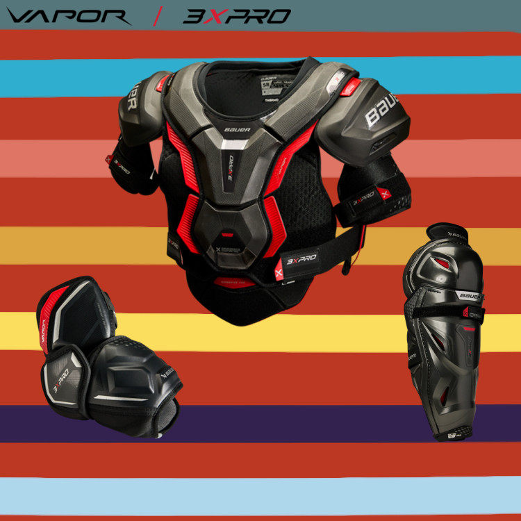 22年新款Bauer 3X PRO冰上曲棍球防护用具青少年成人护胸护肘护腿