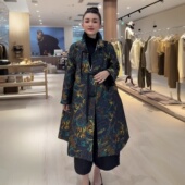 欧货秋装 阔太太高端轻奢外套气质减龄宽松洋气200斤大码 风衣大衣