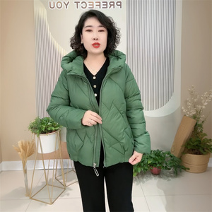 时尚短款休闲棉服女士冬季百搭保暖连帽宽松显瘦韩版加厚棉衣外套