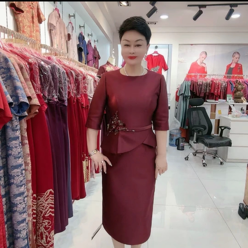 时尚洋气高端婚礼妈妈婚宴礼服订婚结婚喜婆婆喜服平时可穿连衣裙