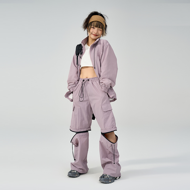 美式两件套工装冲锋衣运动外套