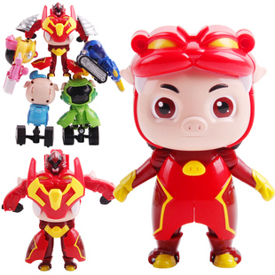 猪猪侠超星战队萌宠阿五舰队铁拳虎菲菲小呆呆合体机器人男孩玩具