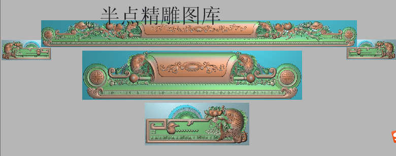 桃子如意靠头精雕图浮雕雕刻年年有余沙发椅脑精品兰亭序荷花鱼脑