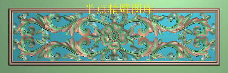 镂空洋花高清精雕图浮雕灰度电脑雕刻图通花围板扬花精品横板特惠