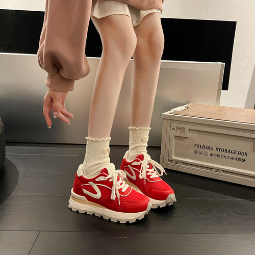 隐形增高8CM~真皮德训鞋女不累脚