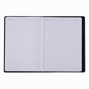 笔记本日记本办公用品记事本16K120皮面本得力商务7910会议张文具
