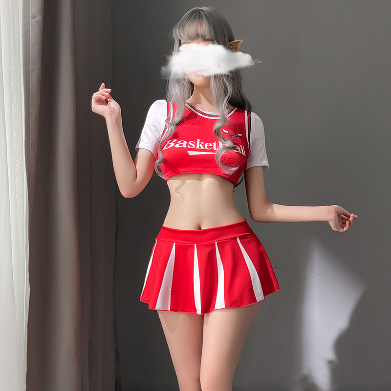 被你宠坏：超短裙动感足球宝贝cosplay拉拉队包臀性感学生制服装