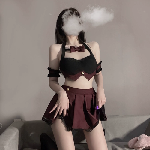 Сексуальная милая студенческая юбка в складку, комплект, нижнее белье, с акцентом на бедрах