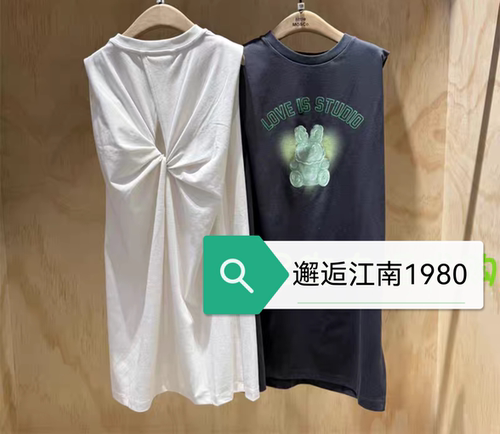 little moco 25夏季薄款女童亲子装凉感速干无袖连衣裙KBE2DRST12