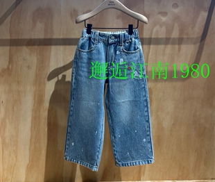 little moco 26春装新款男女童印花牛仔裤长裤直筒裤子KBF1JEN012
