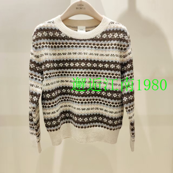 littlemoco专柜正品童装25年冬款新品儿童含羊毛针织衫KBE4SWT010