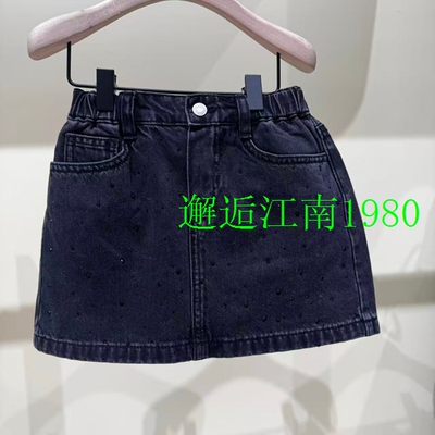 littlemoco专柜正品26年春款女童带钻牛仔半身裙KBF1SKT009