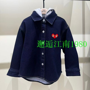 little moco专柜正品26年春款男女童连帽拼接牛仔外套KBF1JKT028
