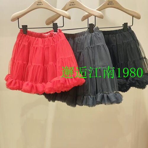 littlemoco专柜正品25年冬款女童半身裙KBE4SKT003