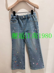 little moco正品26年春款女童牛仔微喇牛仔长裤休闲裤KBF1JEN016
