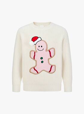 little moco专柜正品24年冬男女童针织衫圣诞毛衣KBD4SWTT05